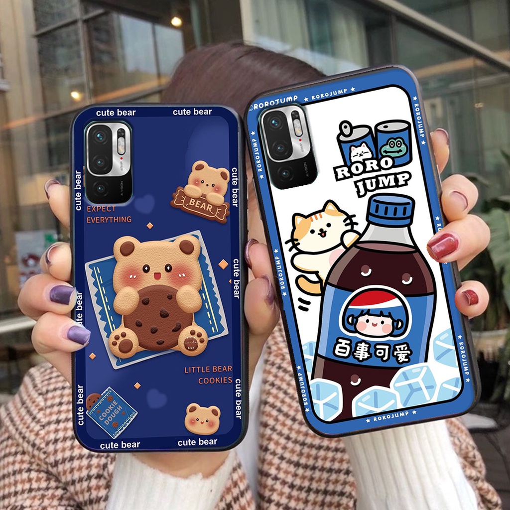 Ốp lưng Xiaomi REDMI NOTE 10 5G in hình 3D GẤU cute be@r, soda, happy day cực hot ,thời thượng
