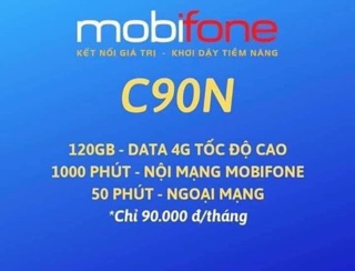 Sim mobifone data 120G/ tháng dùng cả năm