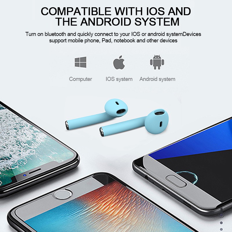 Bộ tai nghe bluetooth 5.0 không dây Inpods12 TWS chất lượng cao hỗ trợ cho hệ thống IOS Android | BigBuy360 - bigbuy360.vn