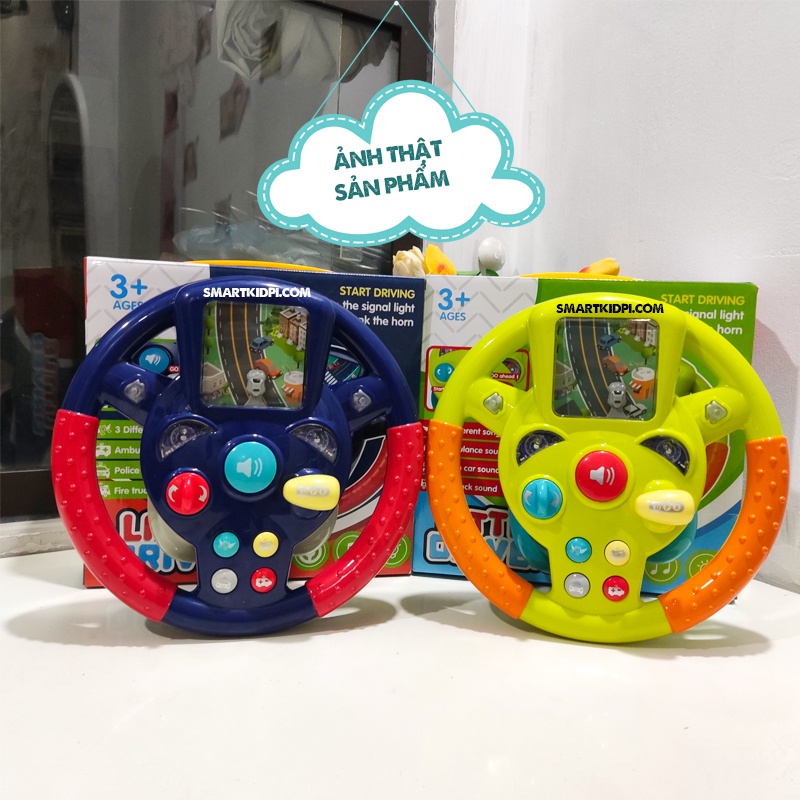 Đồ chơi Vô Lăng Tập Lái Cho Bé hàng cao cấp, Vô Lăng Giả Lập Lái Xe Nhiều Hiệu Ứng, Nhựa ABS Bền Bỉ, An Toàn