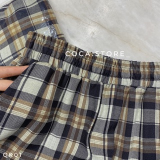 [QK01] Quần suông kẻ caro COCA (Ảnh thật/có sẵn)