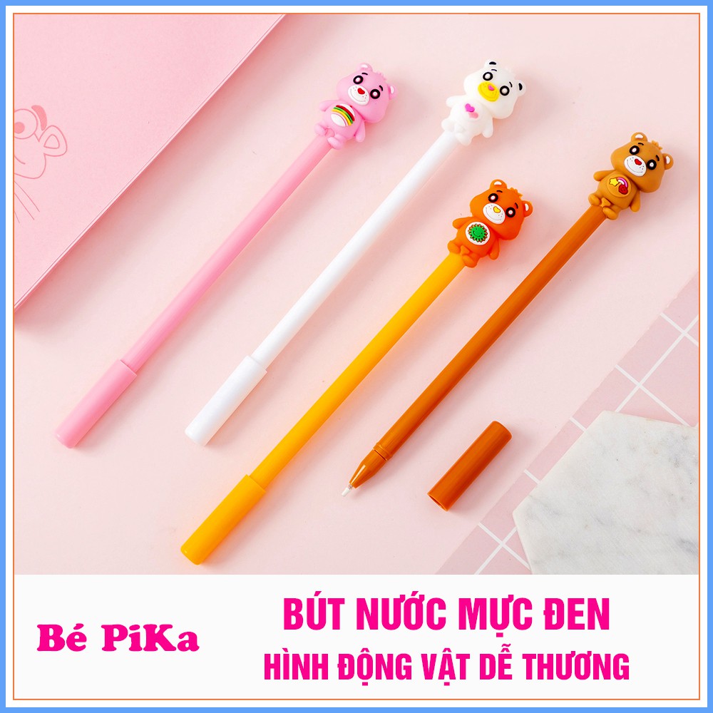 Bút nước mực đen hình gấu dễ thương nhiều màu