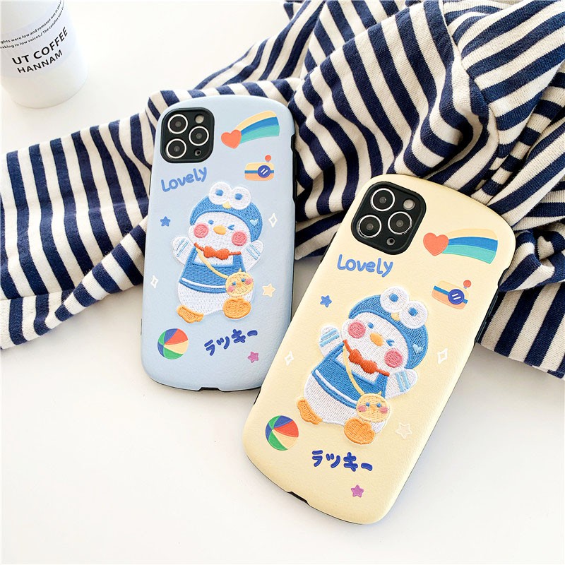 Ốp lưng iphone Vịt Béo thêu viền cong chống va đập 5/5s/6/6plus/6s/6splus/7/7plus/8/8plus/x/xs/11/12/pro/max/plus/promax | BigBuy360 - bigbuy360.vn