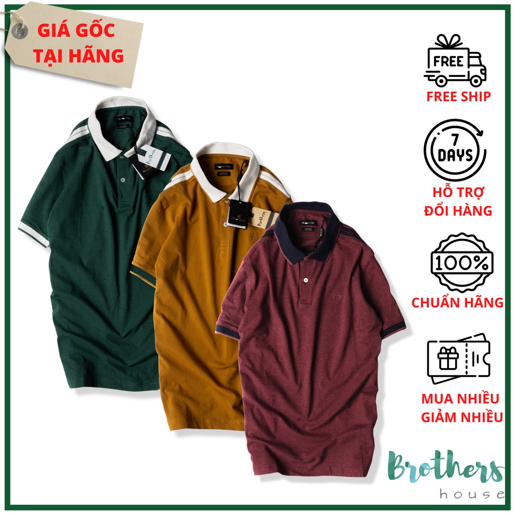 |Cao cấp| Áo polo nam viền vai cao cấp Massiimo Dutt.i đẹp, vải cotton cực mát dễ chịu