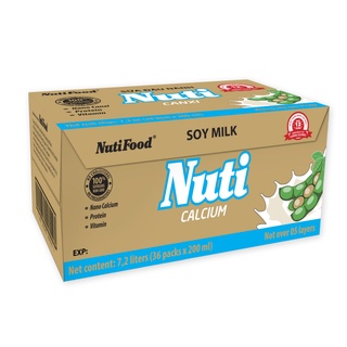 Thùng 36 Bịch Sữa đậu nành Nuti Canxi Bịch 200ml - Thương Hiệu NUTIFOOD - CIRINO