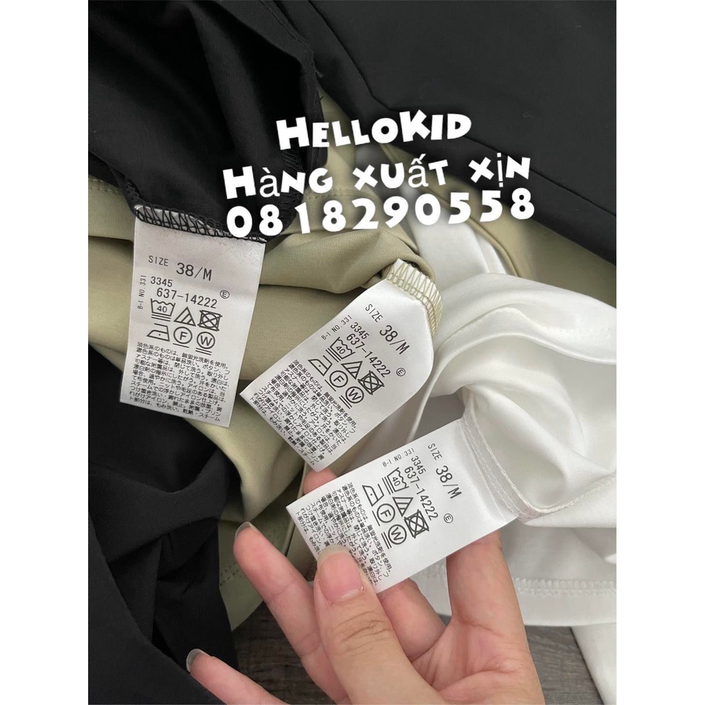A449 - Áo sơmi phối thun xuất Nhật nữ