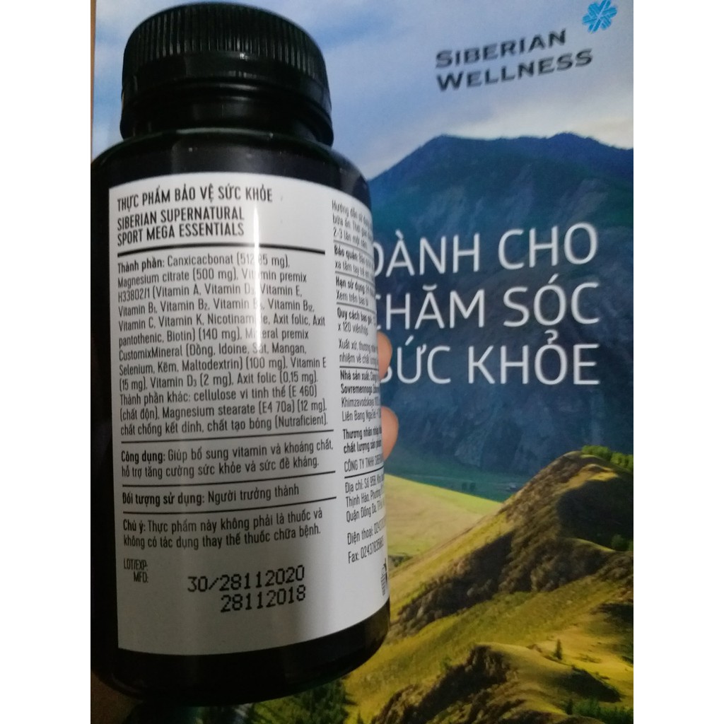 Viên bổ sung vitamin và khoáng chất Supernatural Sport Siberi Nga | Thế Giới Skin Care