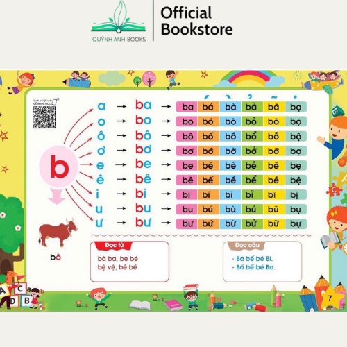 Sách - Tập đánh vần Tiếng Việt theo sơ đồ tư duy bé từ 4-6 tuổi phiên bản âm thanh 4.0 -NPH ID BOOK