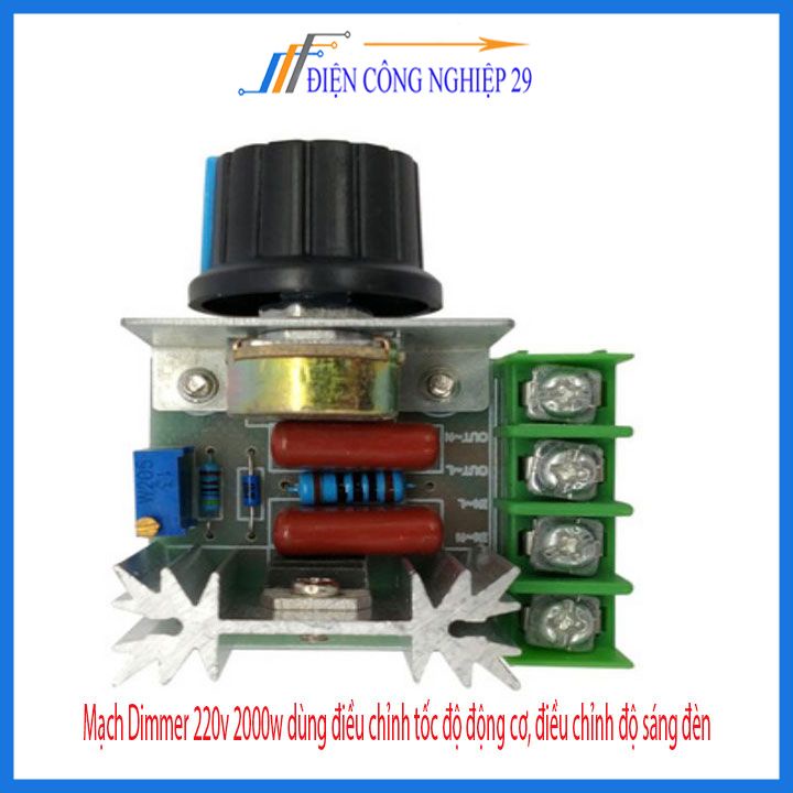 Mạch Dimmer AC điều chỉnh độ sáng đèn,  điều chỉnh tốc độ động cơ 220V 2000w