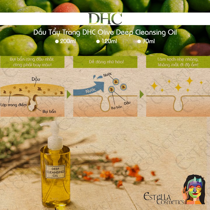 Dầu Tẩy Trang DHC Olive Deep Cleansing Oil (70ml, 120ml, 200ml)