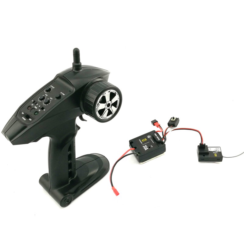 Bộ điều khiển tàu,xe 2 kênh tx,rx+esc 2.4GHZ khoảng cách 100-150m