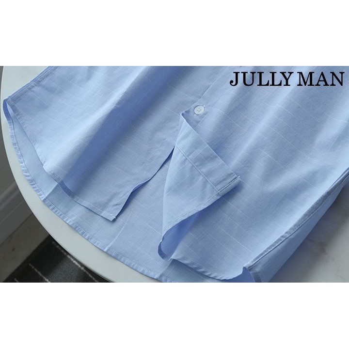 Sơ mi cao cấp tay ngắn vân kẻ Xanh | BigBuy360 - bigbuy360.vn