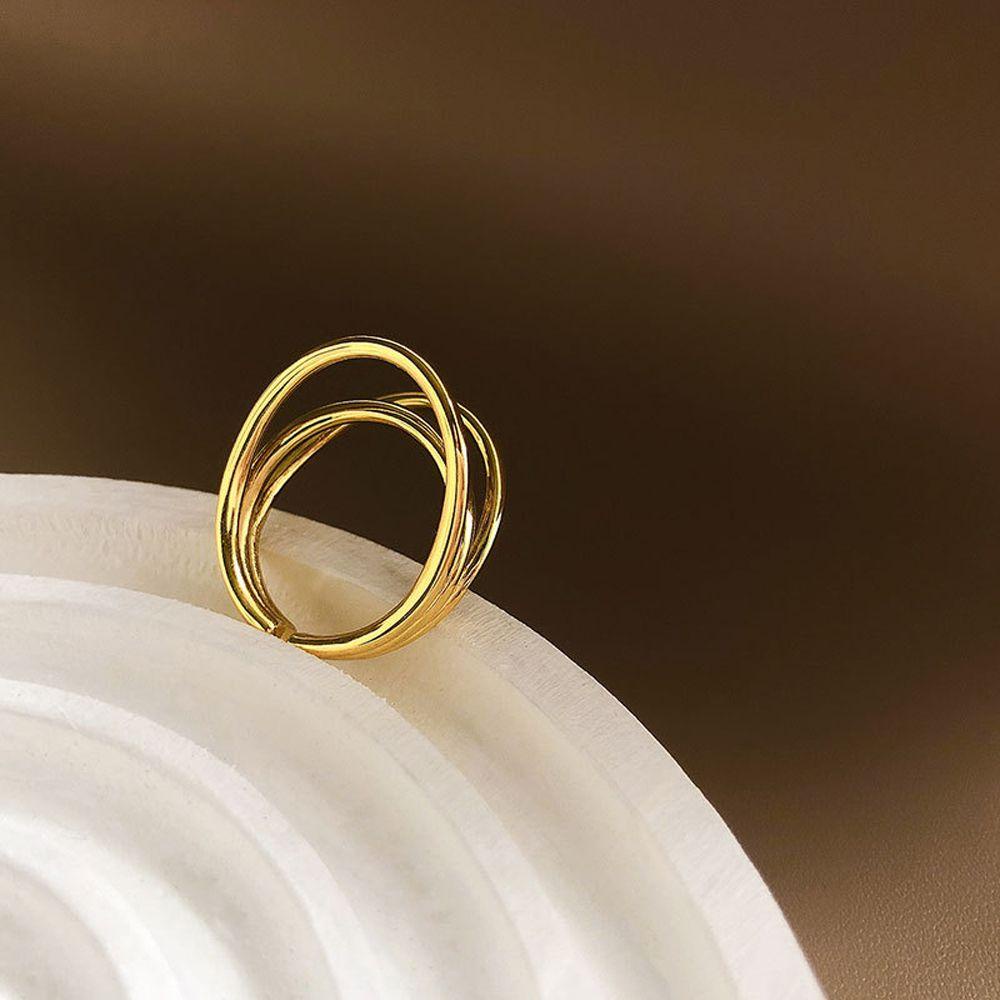 VANES1 Nhẫn Cưới Dạng Mở Thanh Lịch Có Thể Điều Chỉnh Kích Thước Dành Cho