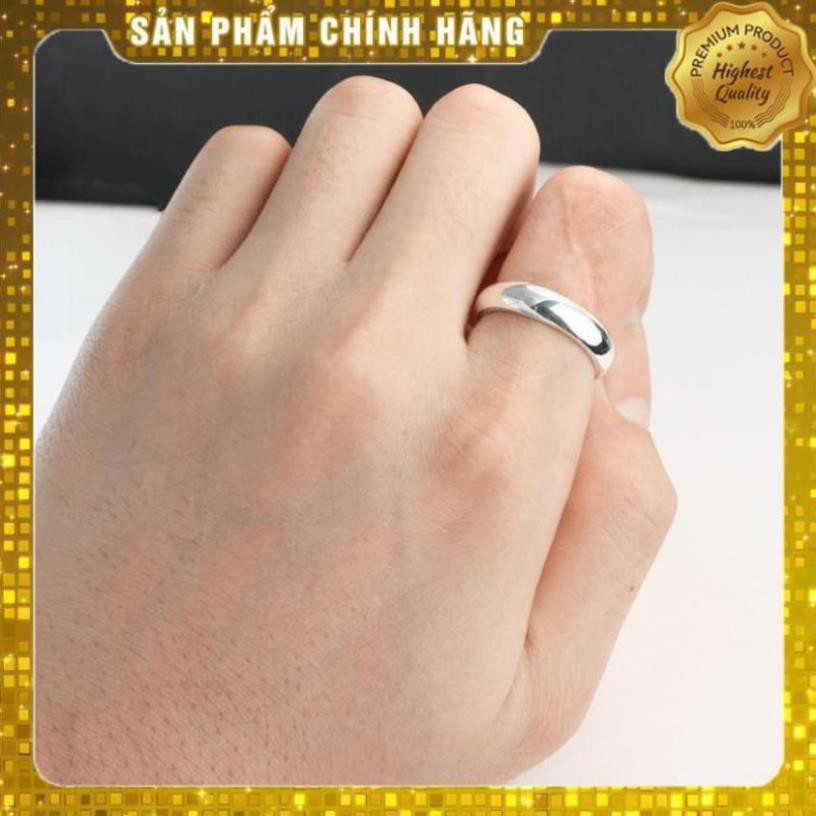 [KHÔNG ĐẸP HOÀN TIỀN] Nhẫn bạc nam không đá tròn trơn, nhẫn nam bạc đeo ngón trỏ