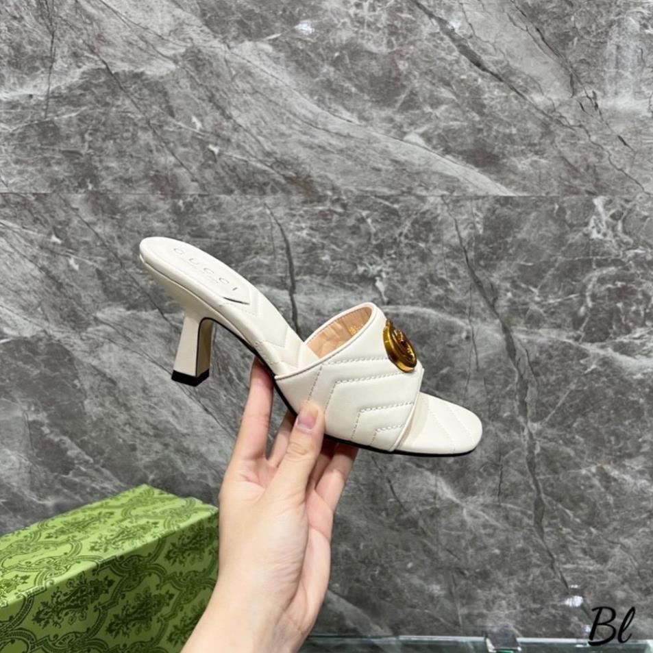 Guốc Gucci Trần Chỉ 2 Màu Trắng Xanh Full Size 35-39