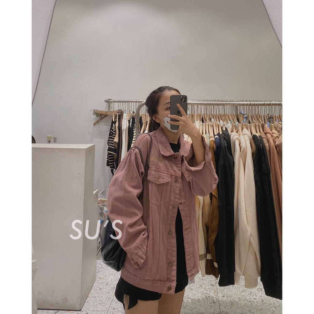 Áo khoác denim thêu chữ staocato A2017 SUSTORE