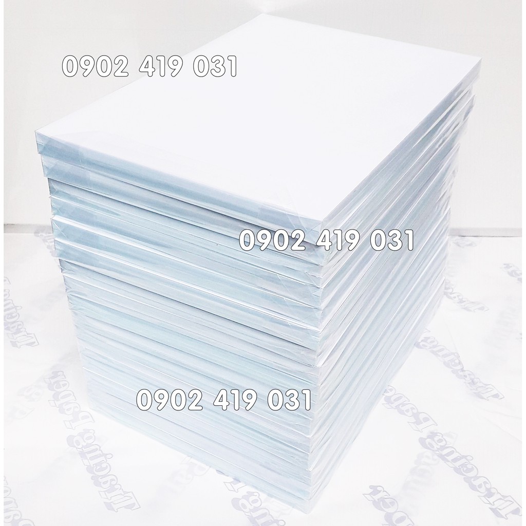 Giấy Decal Đế Xanh A4 [ Xấp 100 tờ ]