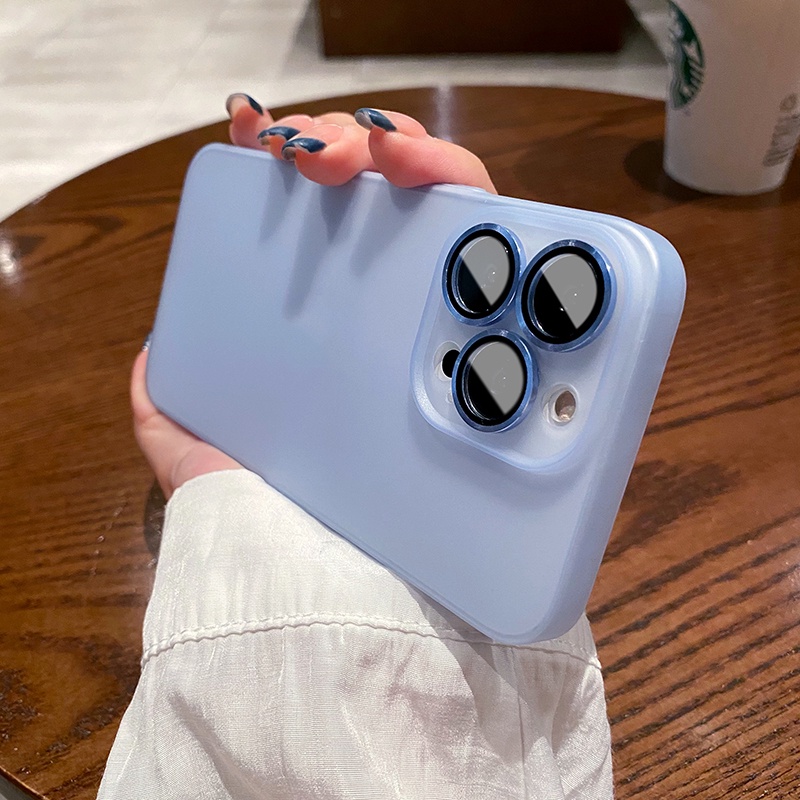 Ốp Điện Thoại Mặt Kính Siêu Mỏng Chống Sốc Cho iPhone 14 plus 13 12 11 Pro Max