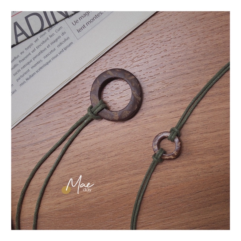 Vòng Sumi - Vòng cổ / dây chuyền, vòng tay khoen gỗ vintage