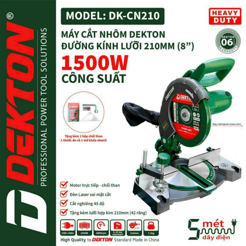 Máy Cắt Nhôm Dekton DK210 - Tặng kèm Lưỡi cắt sắt hơp kim - Cam Kết Chính Hãng