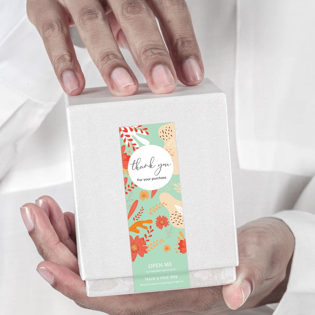 Tem &quot;THANK YOU&quot; hình chữ nhật( size 3x9cm) ❤️‍❤️‍❤️‍