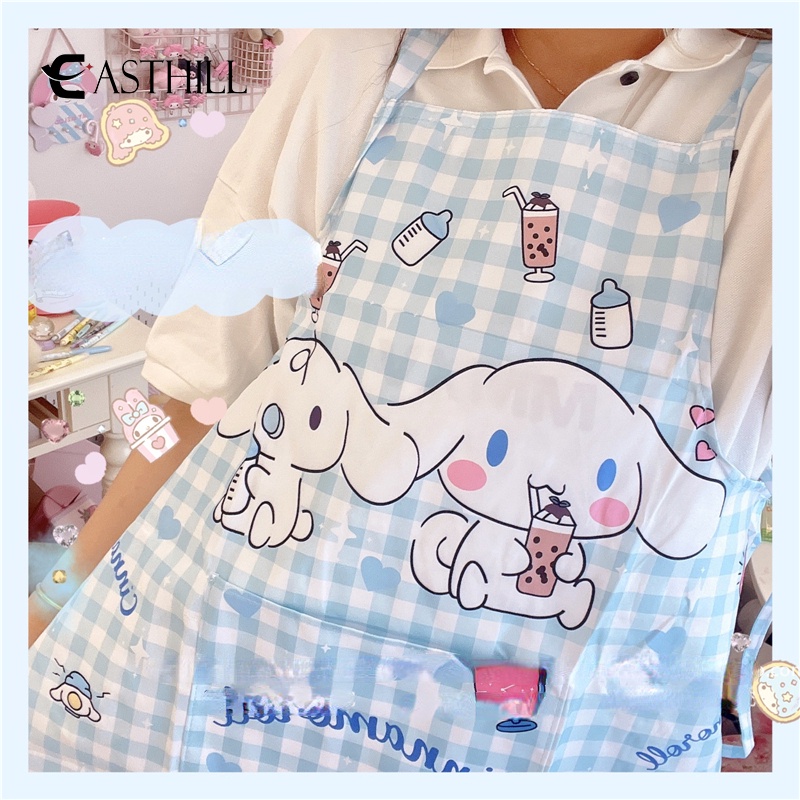 SANRIO Easthill Tạp Dề Đồ Chơi Anime Kuromi Pochacco Cinnamoroll Hai Dây Đáng Yêu Chống Bẩn Làm Quà Tặng Cho Bé Gái