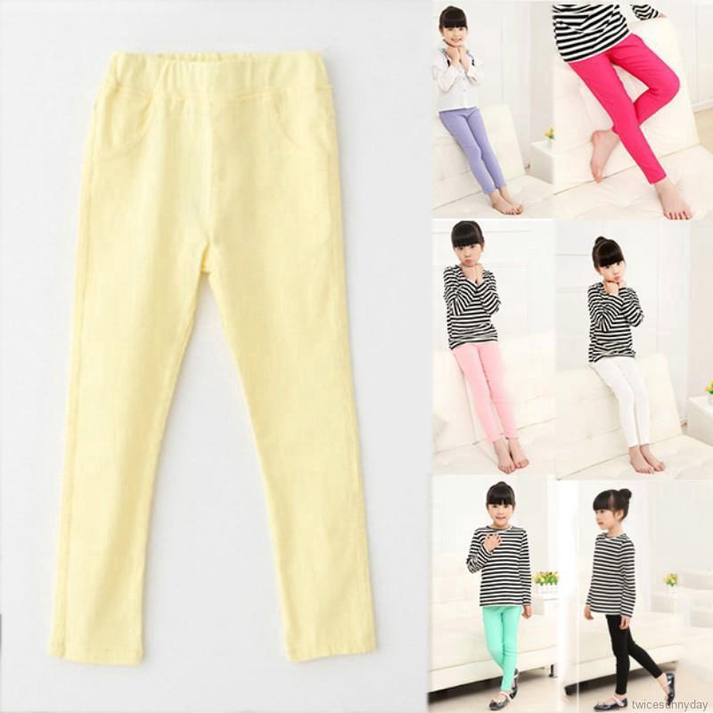 Quần dài nhiều màu sắc lựa chọn xinh xắn cho bé gái