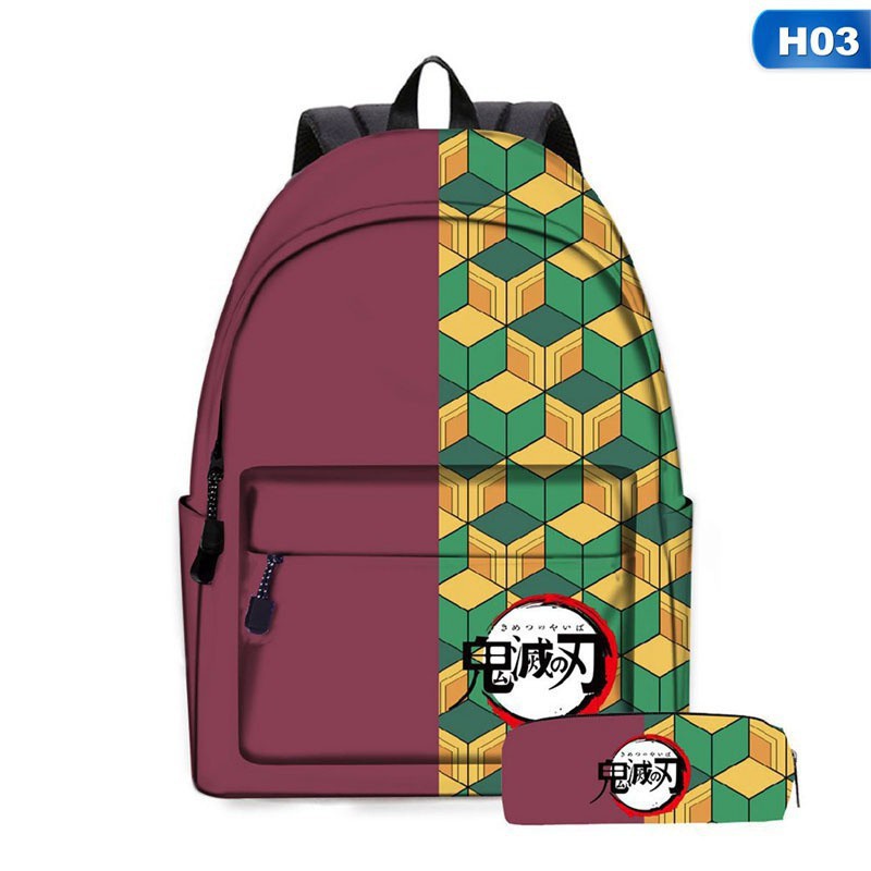 Ba Lô Đi Học Họa Tiết Anime Demon: Kimetsu No Yaiba Xinh Xắn Dành Cho Học Sinh