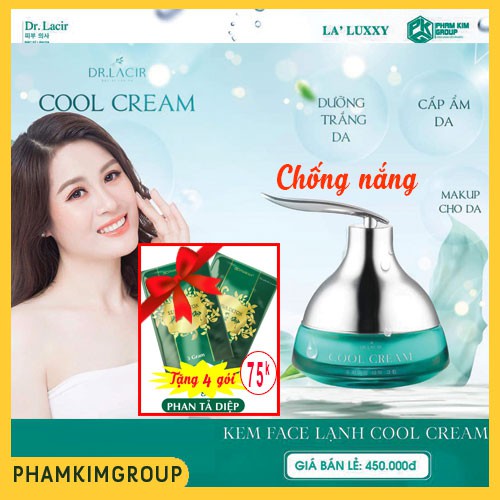 Kem Face Lạnh Cool cream kem Dưỡng Trắng Da ban ngày Lamer care-dr.Lacir