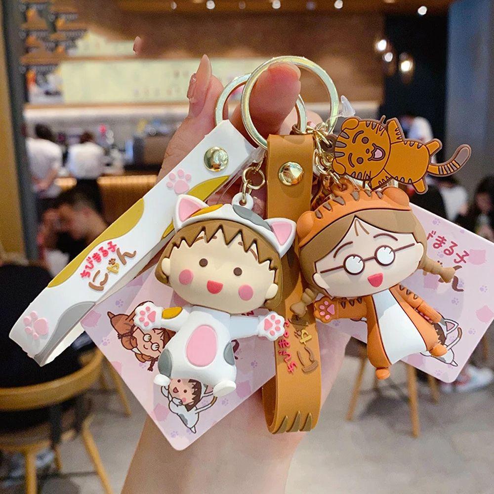 LANFY Móc Khóa Hình Búp Bê Maruko-Chan Dễ Thương