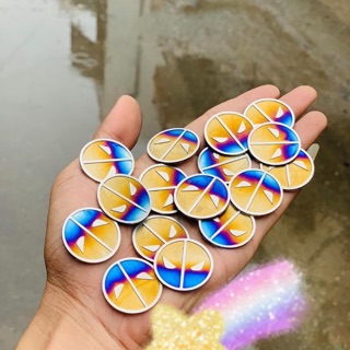 💥 TEM TITAN TRÒN HÌNH MẮT TRANG TRÍ XE MÁY