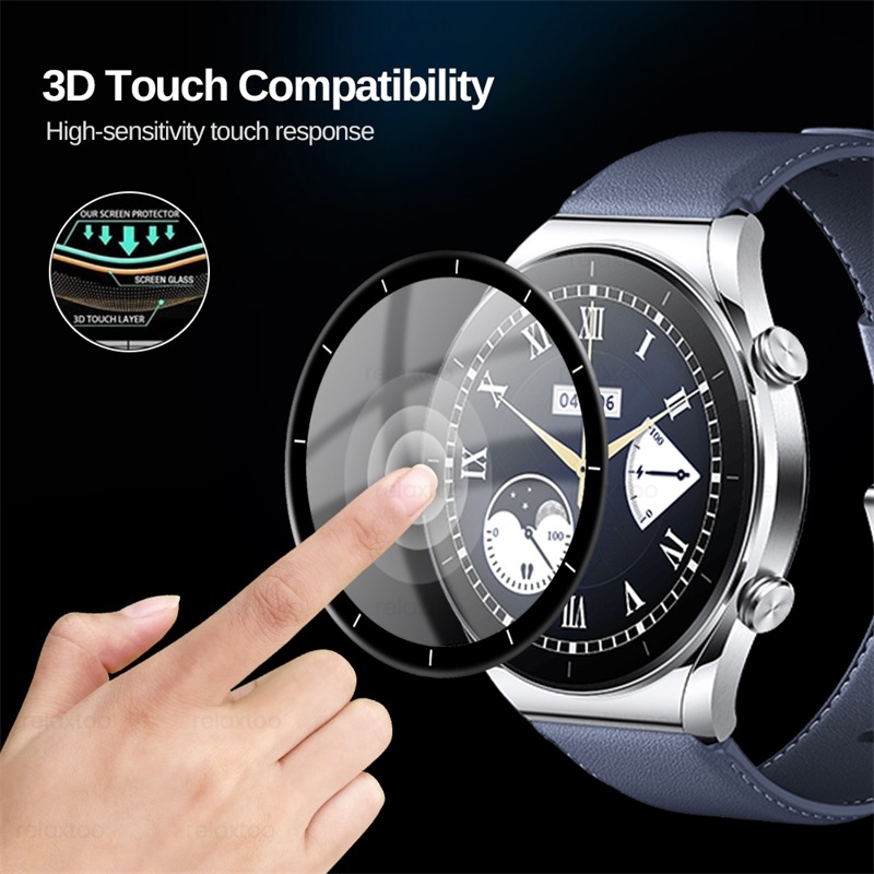 Kính Cường Lực 9D Viền Cong Bảo Vệ Màn Hình Đồng Hồ Thông Minh Xiaomi Mi Watch S1