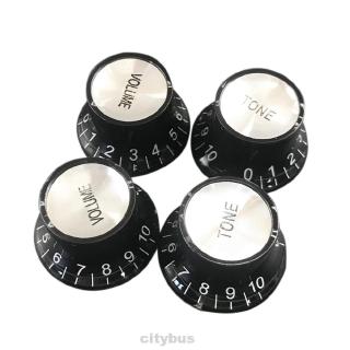 4pcs Accessories Instrument Musical Replacement Speed Control Volume Tone Electric Guitar Knobs