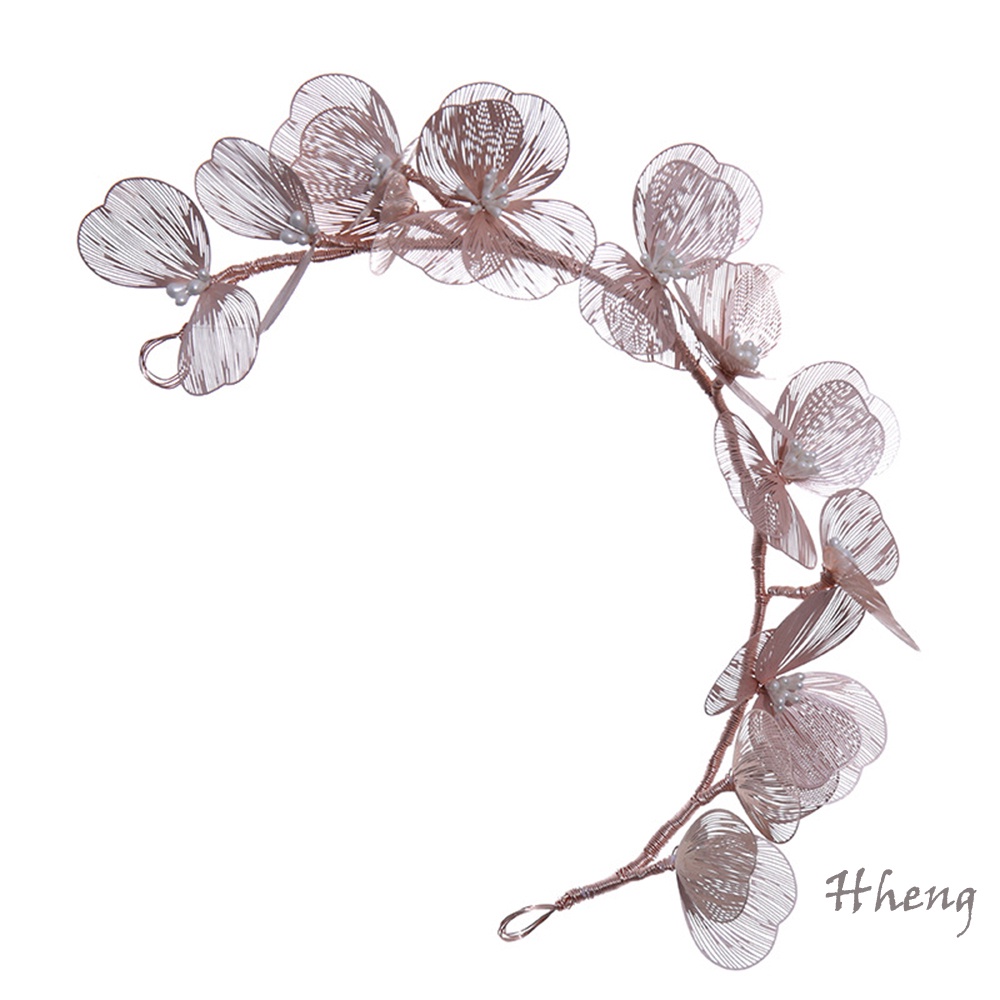 YADORNOS Băng Đô Cài Tóc Đính Hoa Mạ Vàng Nhẹ Nhàng Thanh Lịch Cho Nữ