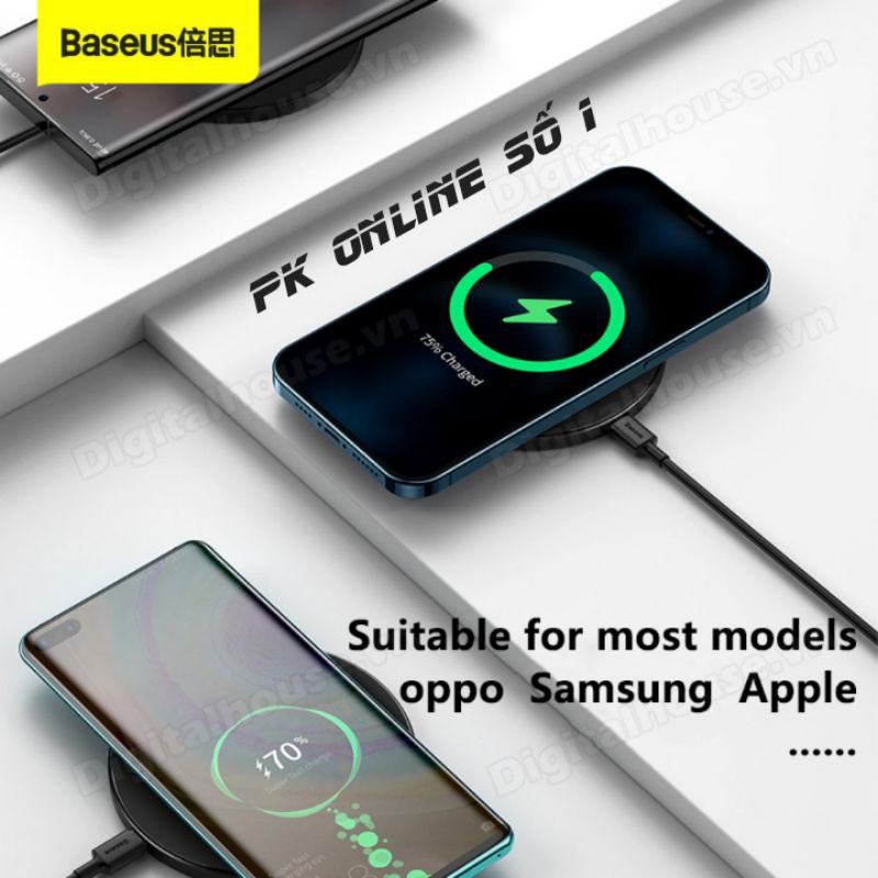 Bộ sạc không dây Baseus Magsafe Sạc nhanh 15W cho iphone 12 Thiết kế tương lai