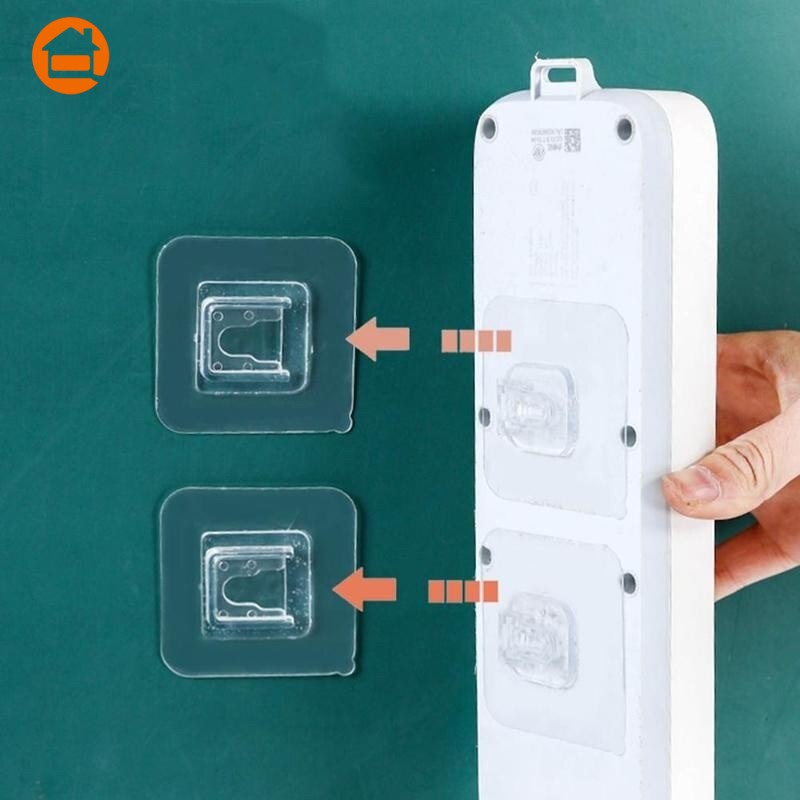 10pcs Móc Lưu Trữ Treo Tường Hai Mặt đa Năng / Keo Dính Chống Thấm Nước Phòng Tắm Và Nhà Bếp đa Chức Năng Không Có Lỗ đóng đinh
