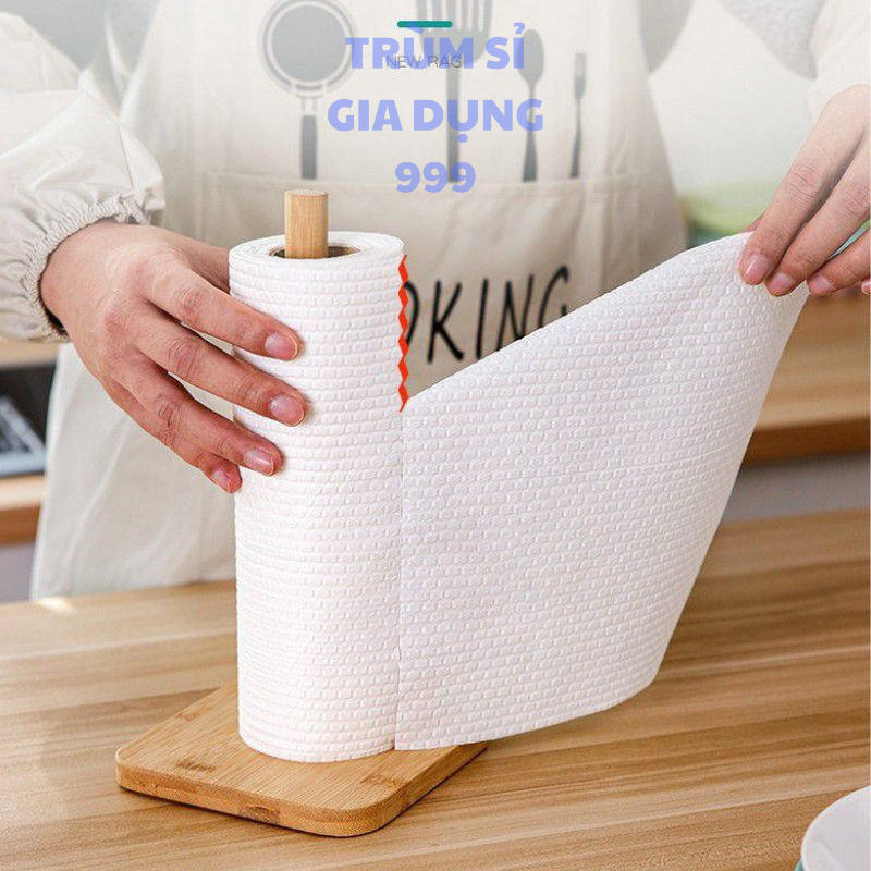 Cuộn giấy lau đa năng nhà bếp siêu dai có thể tái sử dụng nhiều lần cuộn 50 tờ khăn lau nhà bếp đa năng
