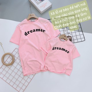 SALE LỖ!!! BÁN SỈ ÁO ĐÔI MẸ VÀ BÉ MÀU HỒNG CHẤT COTTON MÁT NHẸ CỰC XINH AD05