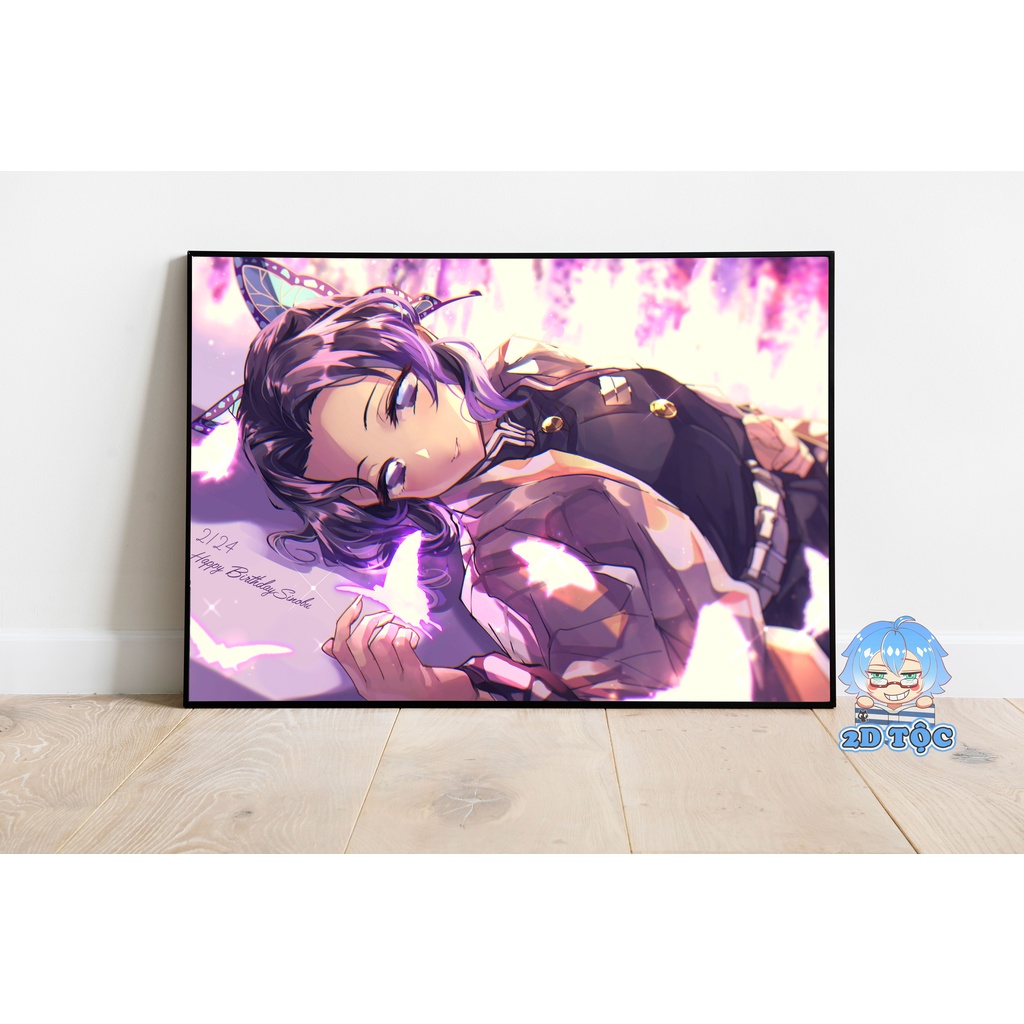 Tranh poster A3 giấy chất lượng cao Kochou Shinobu  (11) Anime Manga Kimetsu No Yaiba - 2D Tộc Shop