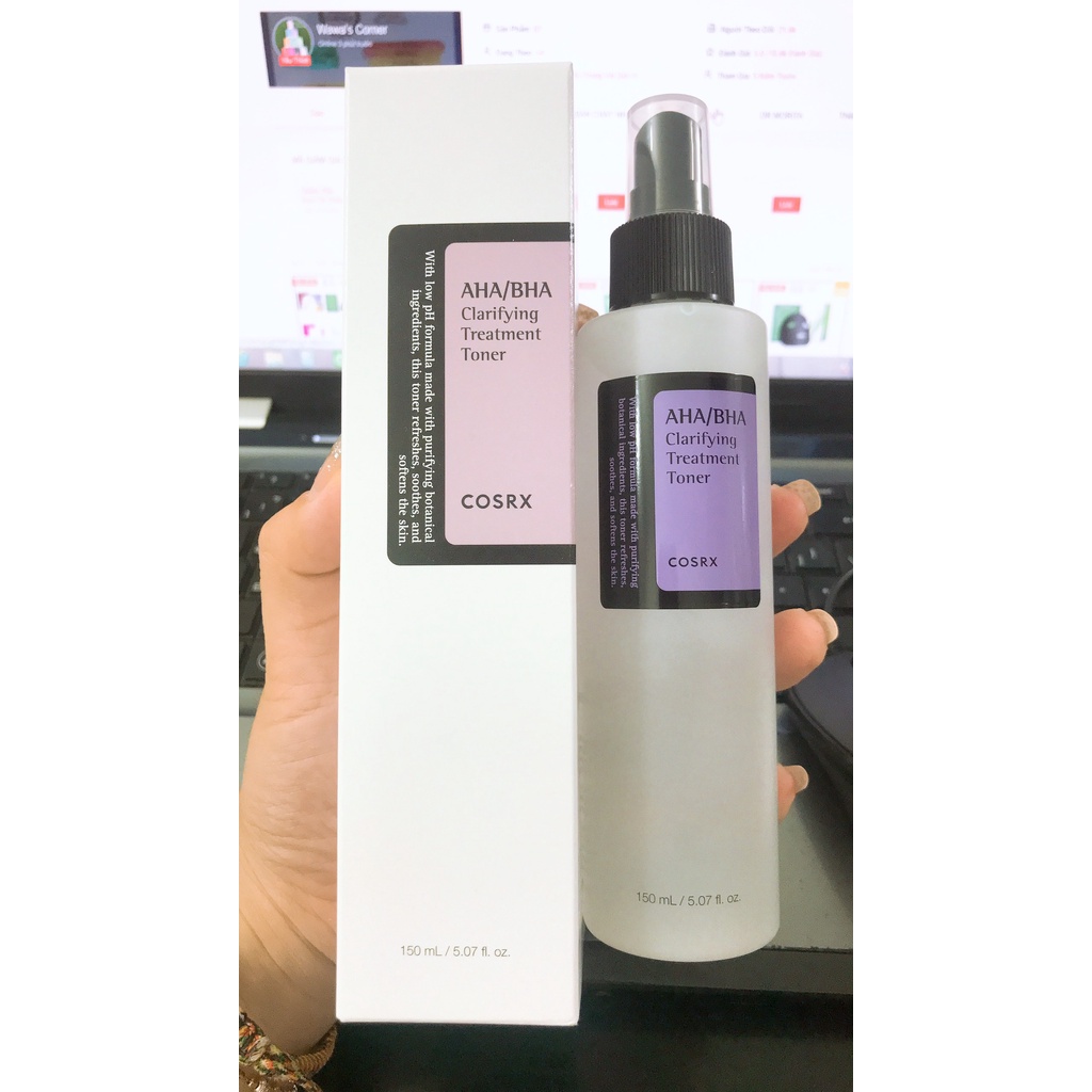 TONER NƯỚC HOA HỒNG COSRX AHA BHA CLARIFYING TREATMENT, CENTELLA WATER ALCOHOL FREE 150ml
