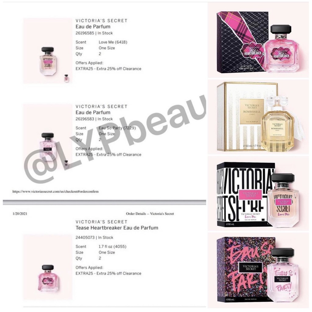 [Bill Mỹ] Nước hoa Victoria’s Secret 50ml Fullbox Gom Sale 60%