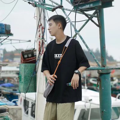 Áo Thun Tay Ngắn Dáng Rộng In Chữ Cỡ Lớn Thoải Mái Thời Trang Mùa Hè Cho Nam M-5XL