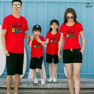 GIÁ SỈ_ Áo gia đình chất thun loại 1 co dãn 4 chiều