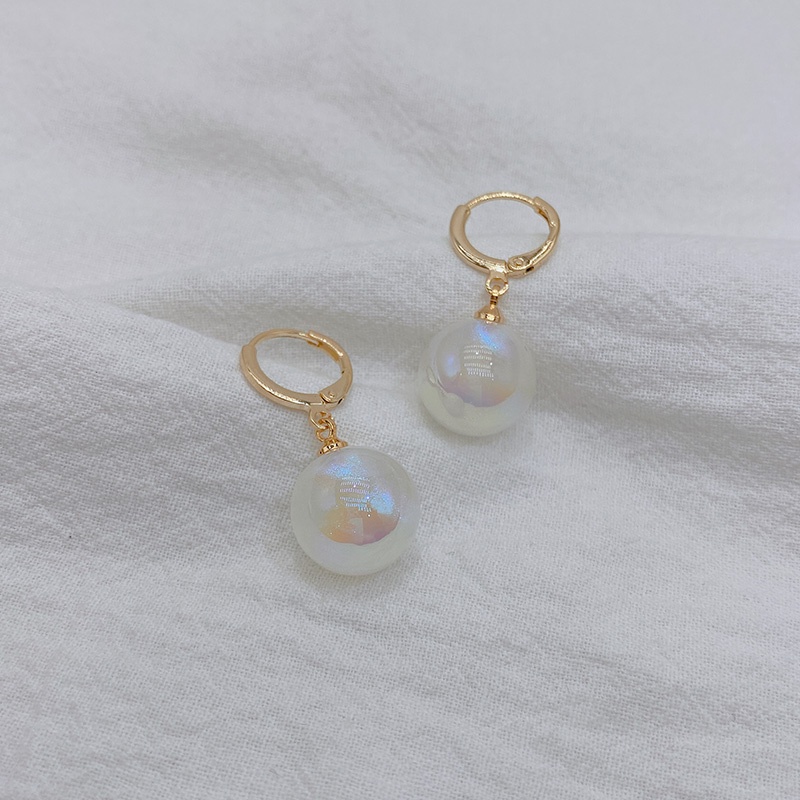 Bông Tai Đính Ngọc Trai Phong Cách Baroque Đơn Giản