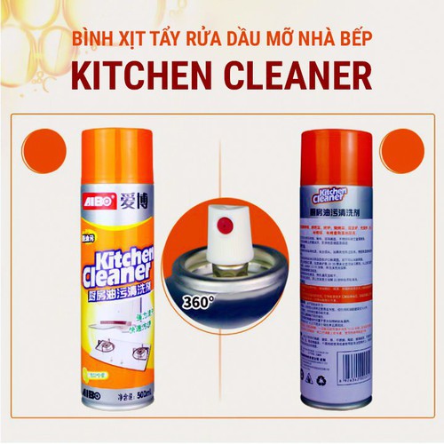 Bình Xịt Tẩy Bếp, Xịt Bọt Tuyết Đa Năng, Tẩy Dầu Mỡ, Tẩy Vết Bẩn Kitchen Cleaner 500ml Tiện Dụng