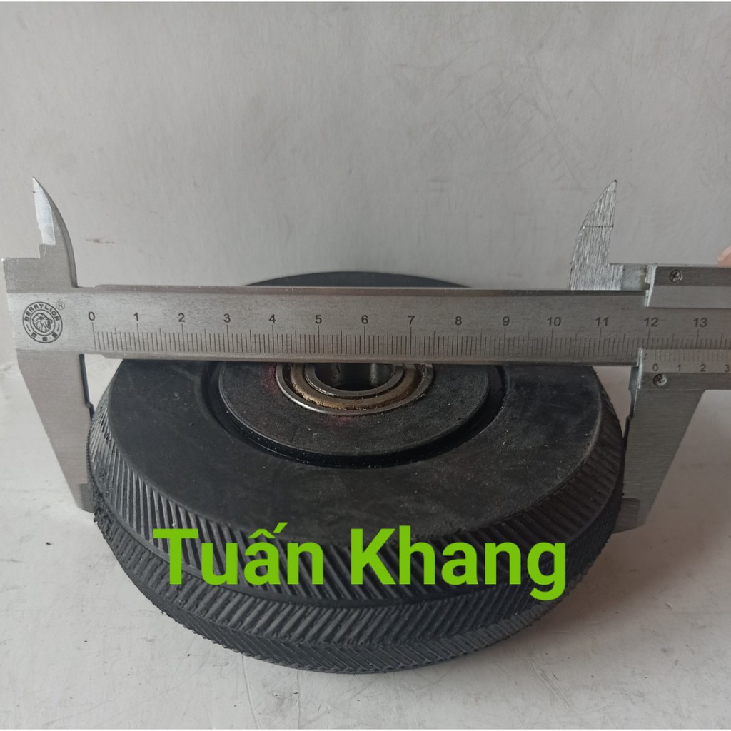 Bánh xe , Bánh xe đẩy 125mm cao su đẩy êm có vòng bi