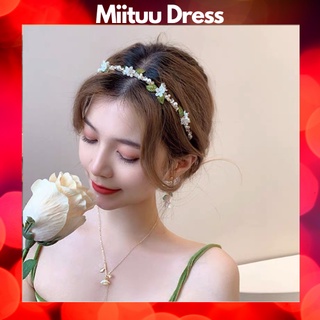 Bờm ngọc đính đá pha lê nhân tạo bờm tóc lấp lánh thời trang sang trọng tiểu thư xinh xắn Miituu BN11