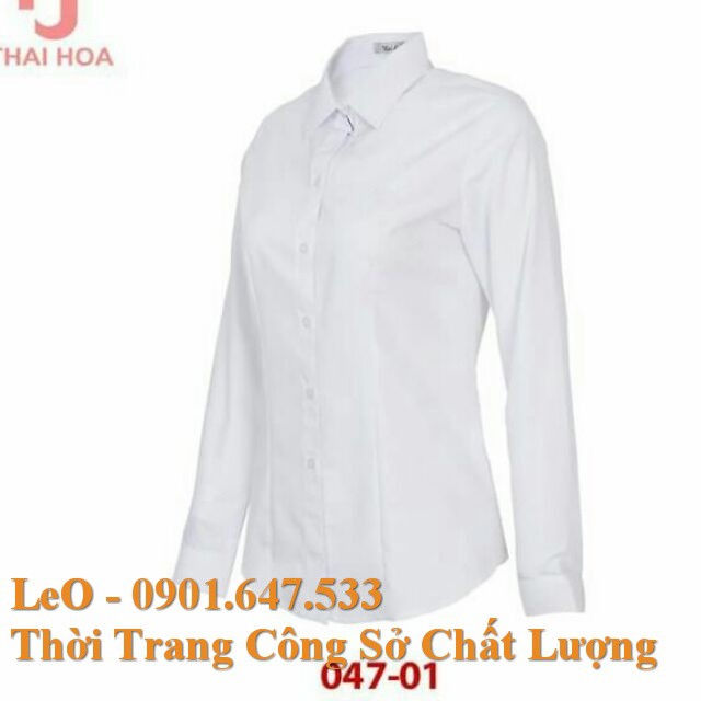 Áo Sơ Mi Thái Hòa màu trắng tinh khôi chất vải cực tốt