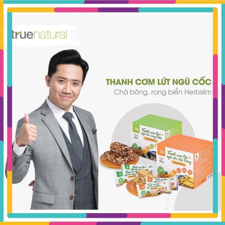 [Sẵn SLL] Thanh Cơm Gạo Lứt Ngũ Cốc HerbSlim 1 Gói Dùng Thử - Gạo Lứt Chà Bông Gạo Lứt Rong Biển