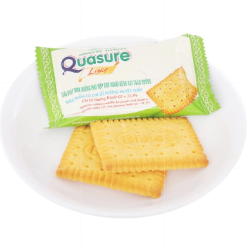 Combo 10 Hộp Bánh Quy Quasure Light Sữa Bibica 140g - Thực phẩm dành cho người ăn kiêng, người tiểu đường
